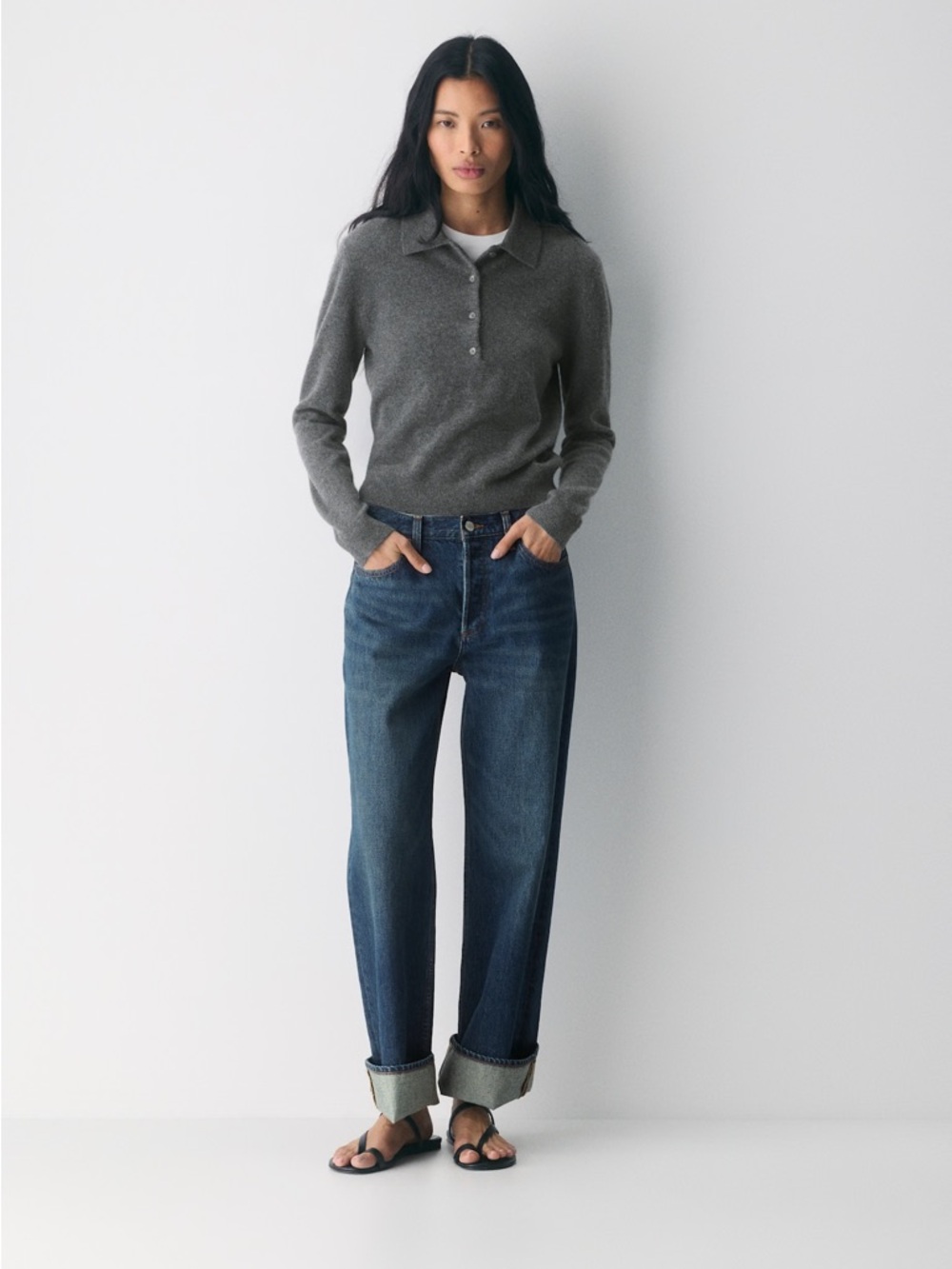 Aritzia Denim Forum The '90s Vintage Lo-Rise Straight Jean in Be About Dark Bleu
